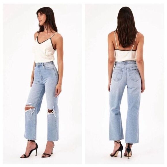 Rolla's High-Rise Straight Jeans Light Wash in Size 27 - Picture 1 of 11